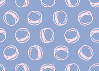 Hamburger vector seamless pattern on blue Serenity background. Rose quartz cheeseburgers pattern. Fast food Seamless pattern