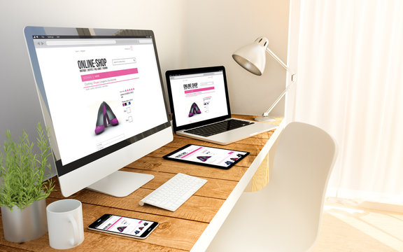 shop web responsive on screen devices