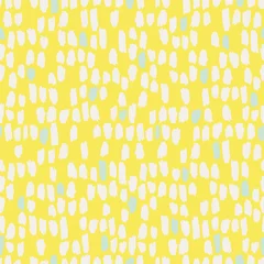 Room darkening curtains Yellow hand drawn abstract seamless pattern