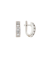 diamond earrings isolated on white