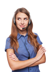 Support phone operator in headset