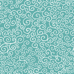 curl color doodle background. seamless texture