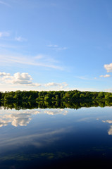 Daugava river with reflection