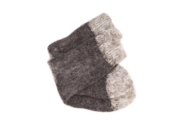 Woolen socks isolated on white background