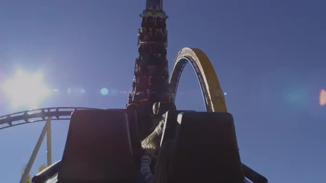 Rollercoaster double loop ride.