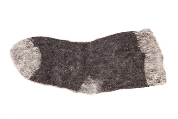 Woolen socks isolated on white background