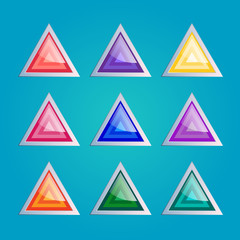 Set of game buttons
