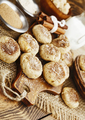 Homemade  oatmeal cookies with cinnamon