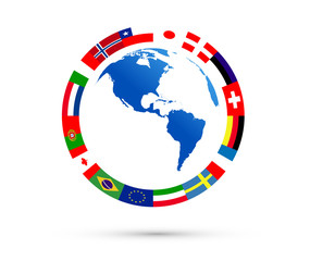 bandiere, bandierine, internazionale, mondo © xyz+