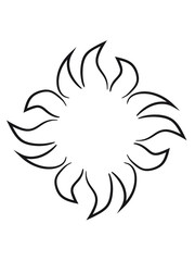 Obraz premium tattoo design cool stylish sun flames sun