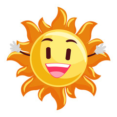 Smiling Sun Mascot