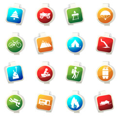 Active recreation icons