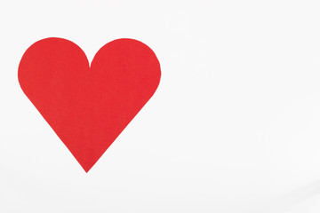 Valentines day card- heart made on white background.
