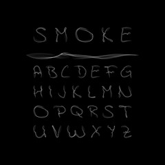 Smoke Alphabet. Vector illustration