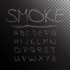 Smoke Alphabet. Vector illustration