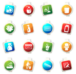 Cleaning company icons