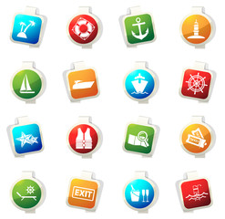 Cruise icons set