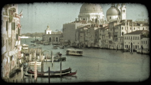 Italian River 2. Vintage stylized video clip.