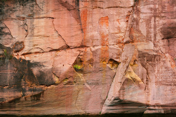 Sandstone cliffs in Gauja national park, Latvia