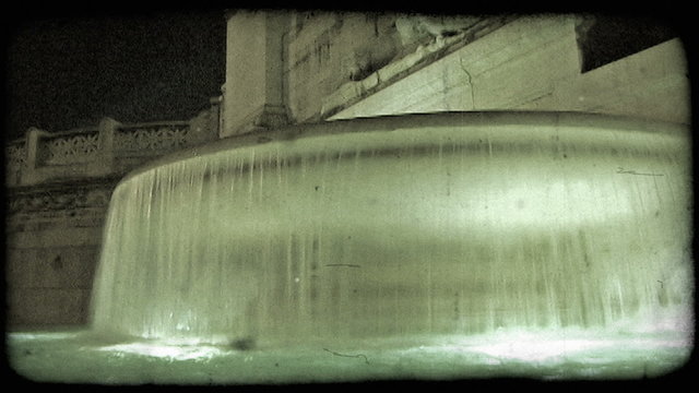 Rome Fountain 7. Vintage stylized video clip.