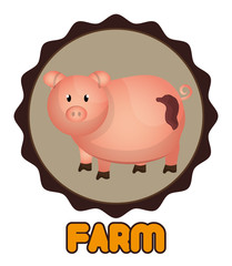 Farm animal icon