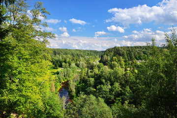 Amata river valley in Gauja national park, Latvia - 100121474