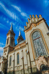 Fototapeta na wymiar Catholic church of the old Georgia Caucasus Batumi