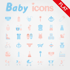 Baby. Icon set.