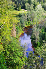 Amata river valley in Gauja national park, Latvia - 100121885