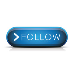 Follow button blue vector