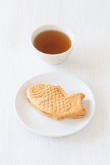 Taiyaki, Japanese fish shaped cake made using regular pancake or waffle batter