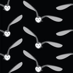 Owl vector art background design for fabric and decor. Seamless
