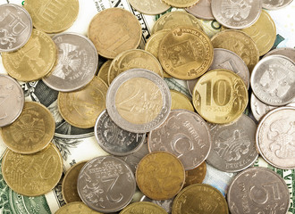 Gold coins, cloesup