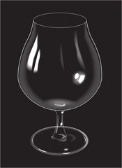 Empty cognac glass