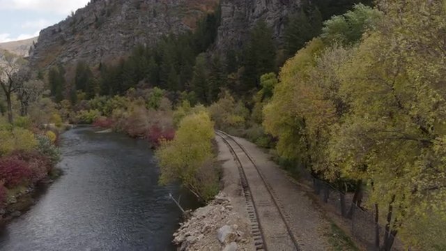 Scenic Mountain Train Tracks