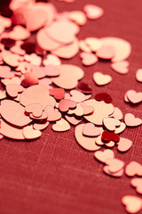 heart confetti background