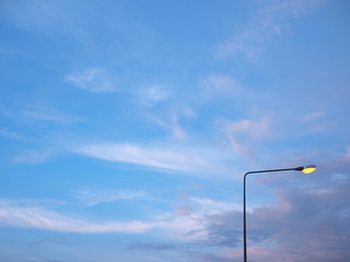 Sport light with sky background