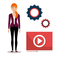 Business people and digital marketing