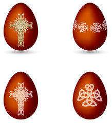 Easter eggs with crosses