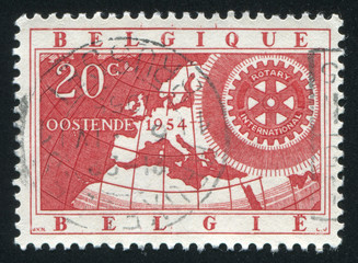 Map and Rotary Emblem