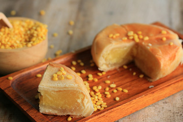 Festival moon cake with soybeans