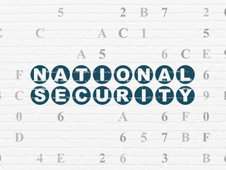 Safety concept: National Security on wall background