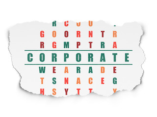 Finance concept: Corporate in Crossword Puzzle