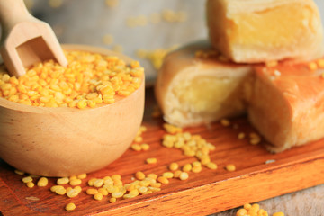Festival moon cake with soybeans