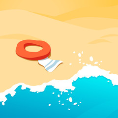Vector background beach