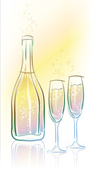 Vector champagne
