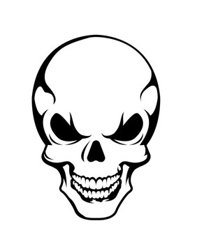 Angry Skull Symbol, Vector