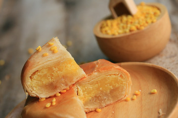 Festival moon cake with soybeans