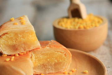 Festival moon cake with soybeans