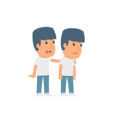 Good Character Activist cares and helps to his friend in difficu